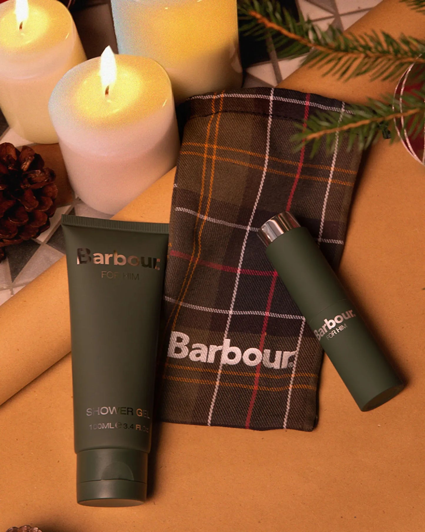 Barbour For HIM Bauble Gift Set (EDP 0.5 FL.OZ. + SHOWER GEL 3.4 FL.OZ)